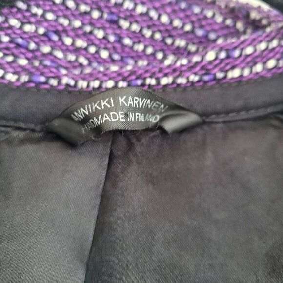 Vintage Annikki Karvinen geometric lagenlook art to wear blazer flared sleeve - Picture 8 of 16